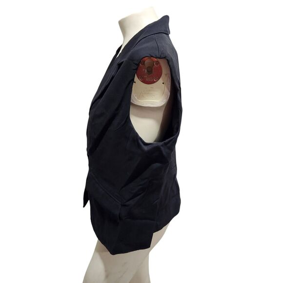 Apostrophe Black Single Button Academia Vintage Schoogirl Dress Vest Corporate - Picture 4 of 4